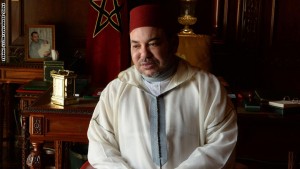 Morocco's King Mohammed VI looks on during a meeting with Carlos Tavares, the general director of PSA Peugeot Citroen, at the royal palace of Rabat, on June 19, 2015. French automotive giant PSA Peugeot Citroen said it will build a 557 million euro (USD 632 million) automobile factory in Morocco with an annual production capacity of 90,000 units. AFP PHOTO/FADEL SENNA (Photo credit should read FADEL SENNA/AFP/Getty Images)