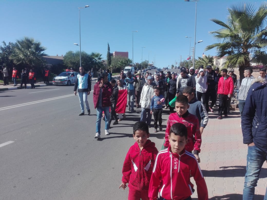 Photo of مسيرة احتجاجية بشوارع مدينة أبي الجعد