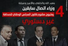 Photo of أربع وزراء اتصال سابقين يؤكدون لا دستورية مشروع قانون المجلس الوطني للصحافة